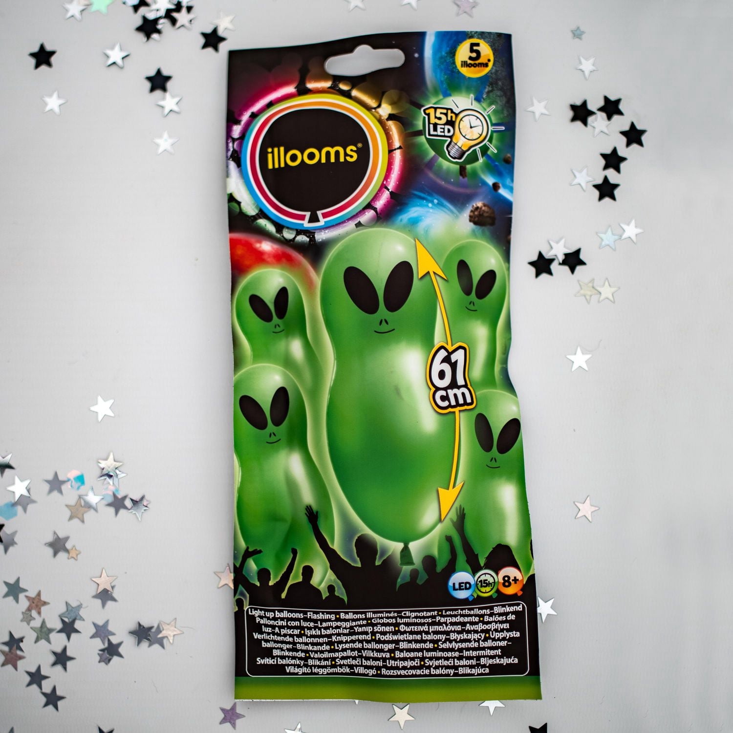 illooms Alien Super Size LED Light up Balloons