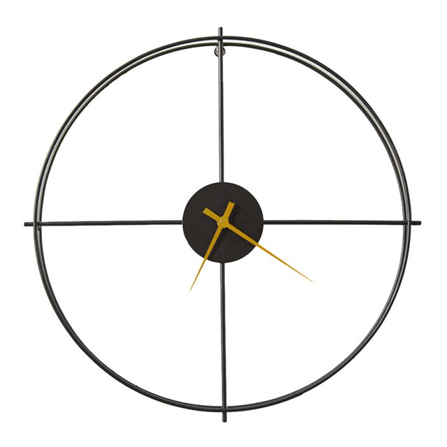 Abbracc 14"/20" Iron Simple Wall Clock Silent Unique Modern Office Large Black