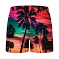 thumbnail image 3 of KIHOUT Men's Athletic Beach Shorts Mesh Hawaiian Print Summer Beach Lightweight Drawstring Quick Dry Shorts, 3 of 3