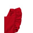 thumbnail image 4 of Kmbangi Girls Solid Color Suspender Skirt Sleeveless Square Collar Large Hem High Waist Dress with Ruffles, 4 of 7
