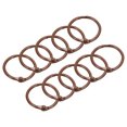thumbnail image 1 of Unique Bargains Loose-Leaf Binder Rings, 45mm/ 1.8' Metal Book Ring Key Holder, Coffee, 10Pack, 1 of 6