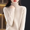 thumbnail image 1 of IMENGL Chandail en Laine Col Roulé Première Ligne, Beige TG, Taille m-2TG, 1 of 4