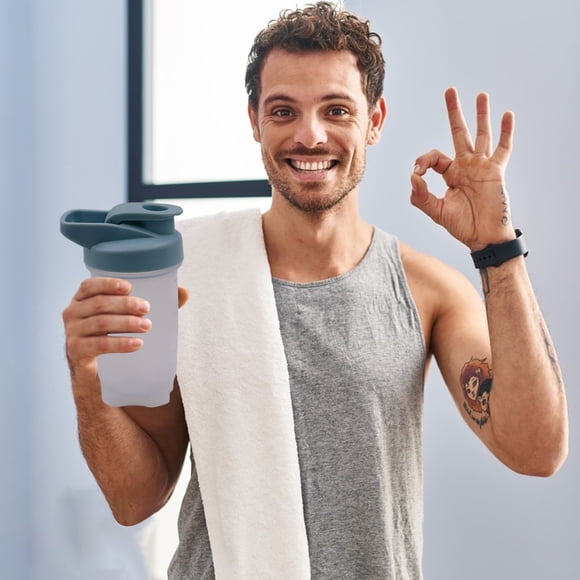 Wuztai Protein Shaker Bottle 300ml with Scale, Portable Mixer Cup for Protein Powder & Coffee, Leakproof Sports Water Bottle for Gym Fitness Running Outdoor