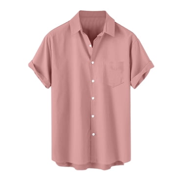 Dagugfen Chemises Habillées pour Hommes à Boutons, Manches Courtes, Coupe Ample, Formelles, Affaires Décontractées, Hauts de Bureau, Poche