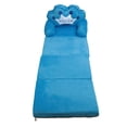 thumbnail image 3 of Foldable Cartoon Chair, Lovely Crown Multi Functional, Kindergarten Reading Sofa, Blue, with Cloth Material, for Indoor and Outdoor Use, 3 of 7