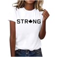 thumbnail image 1 of Pisexur T-shirt Décontracté à Manches Courtes et Col Rond pour Femme, Haut Imprimé, Hauts pour Femmes, Hauts de Sortie pour Femmes, Hauts d'Été pour Femmes Blanc, P, 1 of 4