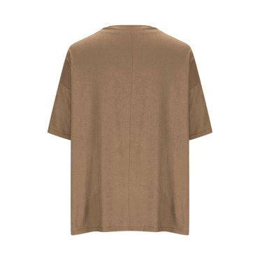 AherBiu Pajamas Tops for Women Shorts Sleeve Summer Casual Loose Comfy Soft V Neck Top Tees T-Shirts