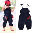 thumbnail image 1 of goowrom Baby Girls Summer Sleeveless Ruffle Flower Embroidery Jumpsuit, 1 of 1