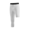 thumbnail image 2 of Mens 3/4 Compression Pants Workout Leggings Tights Base Layer Pants for Running S White Left Short, 2 of 8