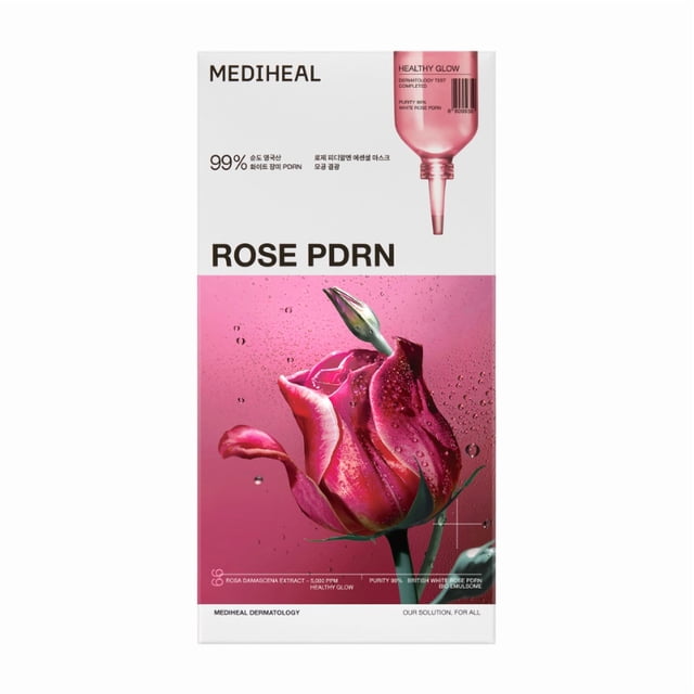 Mediheal Rose PDRN Essential Masque_Éclat Sain 24 ml - 1 Boîte / 10 Pcs