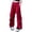 Red, variant on Girls Pants Cargo Everyday Comfort High Waisted Loose Fit with Pockets for Kids Boys Girls Casual Wear