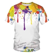 Ketyyh-chn99 T Shirts for Man Golf Shirts Men 2024 Summer Men's T Shirt Short Sleeve Crewneck Tee Top Tshirts Regular White,4XL