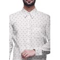 thumbnail image 2 of BESTMAN Printed Formal Shirts For Men Slim Fit Spread Collar Cotton Shirt, 2 of 5