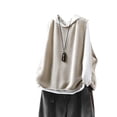 thumbnail image 2 of Women's Solid Color Knitted Vest Loose Large Sized Versatile Coat for Layering over Shirts or Tees, Soft Knit Fabric, 2 of 5