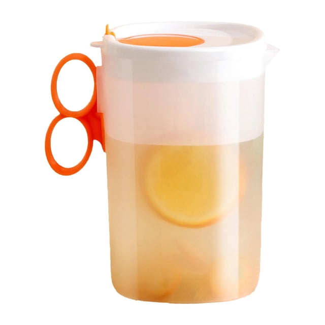 fheaev Cold Kettle With Lid Ecologically Friendly Carafes Mix Drinks For Hot/Cold Lemonade Beverage Jar Ice Tea Kettle White