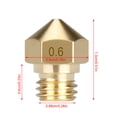 thumbnail image 3 of 3D Printer Nozzle Metal Extruder Nozzle 3D Printer MK10 Metal Accessory Replacement for MK10, Brass, 1.75/0.6mm, 3 of 8