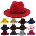 thumbnail image 1 of Fedora Fedora Adjustable Breathable Felt Men Vintage Style Hat for Hiking, 1 of 6