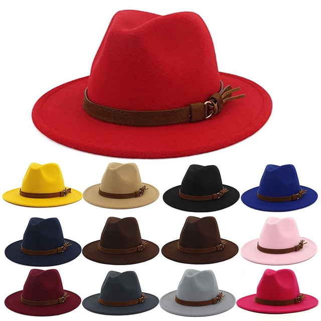 Fedora Fedora Adjustable Breathable Felt Men Vintage Style Hat for Hiking