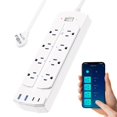 thumbnail image 1 of Smart Power Strip, Yozisital Surge Protector with 6 Smart Outlets and 4 USB Ports, 5FT Flat Plug Extension Cord for Home Office, 1 of 6