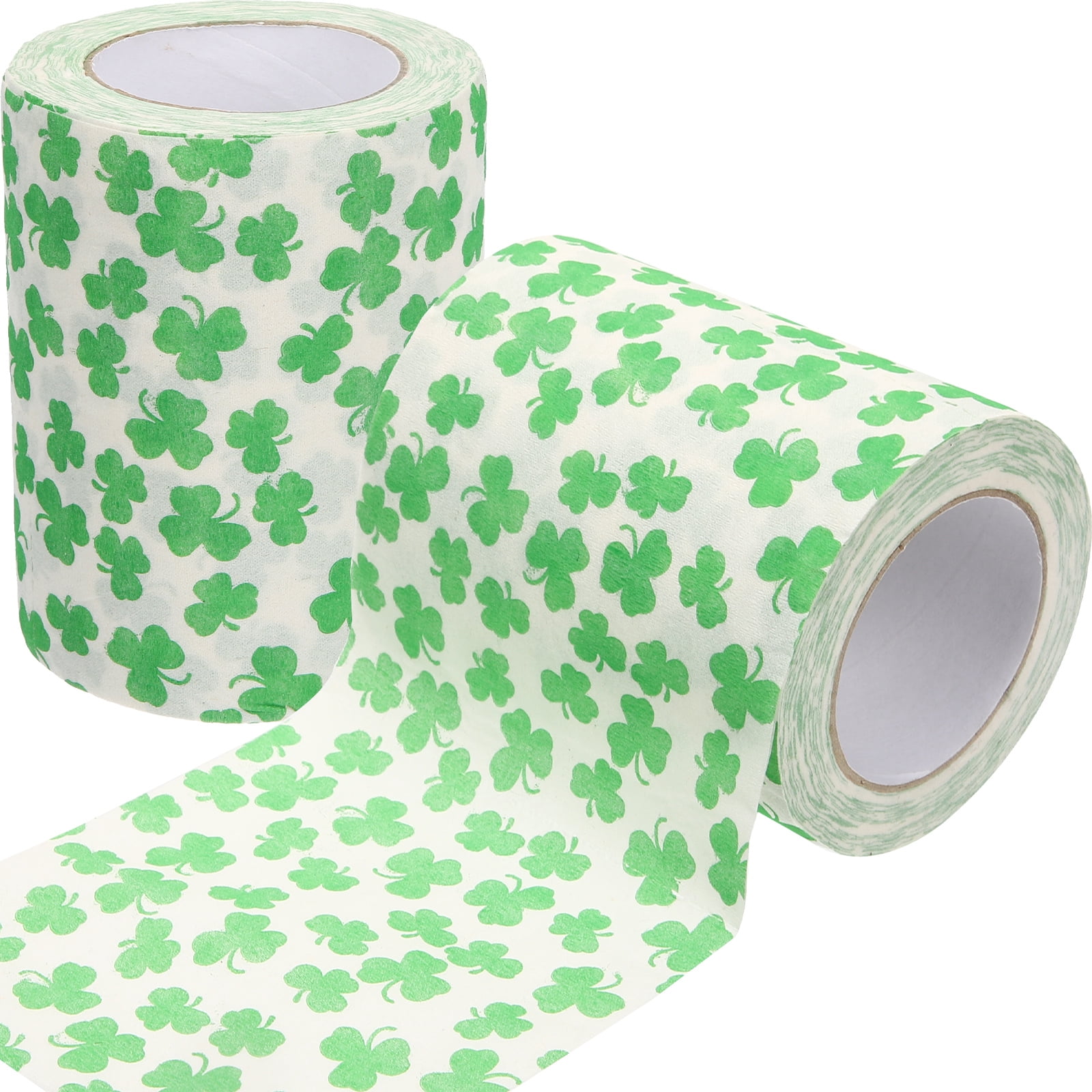 KAKOWELY 2 Rolls Clover Pattern Toilet Paper Roll Paper Tissue Paper Bathroom Toilet Paper Roll,3.94"X2.95"X2.95"