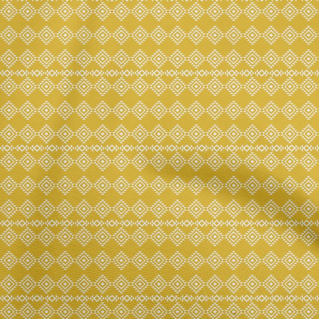 oneOone Velvet Yellow Fabric Tribal Craft Projects Decor Fabric Printed By The Yard 58 Inch Wide