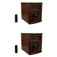 thumbnail image 1 of Lifesmart 6 Element 1500W Electric Infrared Quartz Space Heater, Brown (2 Pack), 1 of 9