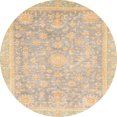 thumbnail image 1 of Ahgly Company Tapis d'Intérieur Ronds Abstraits Orientaux Bruns, 6 Pieds Rond, 1 of 6