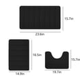 thumbnail image 3 of Cagogo under $5 Bath Mat Set, 3 Piece Foam Bath Mat Set, Memory Foam Bathroom Rug Toilet Mat, Super Absorbent Non Slip Bath Mat, Machine Washable Shower Bathroom Rug, Comfortable Bathroom Floor Mat, 3 of 9