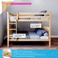 thumbnail image 2 of BEDSMART Solid Wood Full Over Full Bunk Bed | Natural, 2 of 6