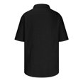 thumbnail image 4 of zanvin Hauts Chemise Décontractée pour Homme à Boutons, Été, Coupe Ajustée, Manches Courtes, Noir, TG, 4 of 5