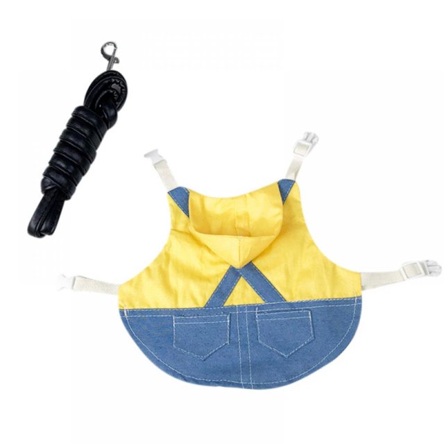 Small Pet Lop-eared Rabbit Clothes Leash Set Hoodie Strap Leash for Jeans Guinea Pig Hamster