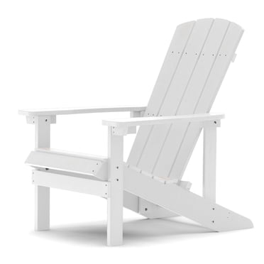 Tanfly Adirondack Chair – White – Polycarbonate – Indoor/Outdoor Use