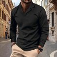 thumbnail image 1 of RXIRUCGD Haut Décontracté à Manches Longues pour Hommes, Noir, Taille : TG, 1 of 5