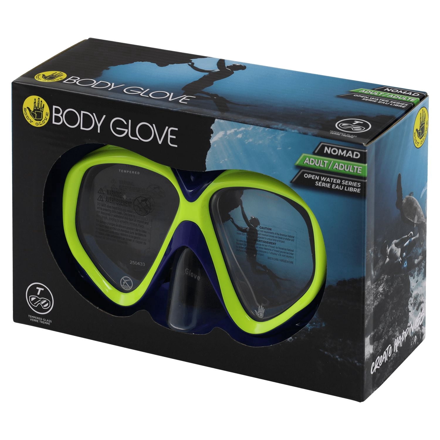 Masque de plongée Body Glove Nomad pour adulte
