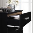 thumbnail image 4 of Hodedah Commode Contemporaine en Bois à Cinq Tiroirs, Fini Noir, 4 of 6