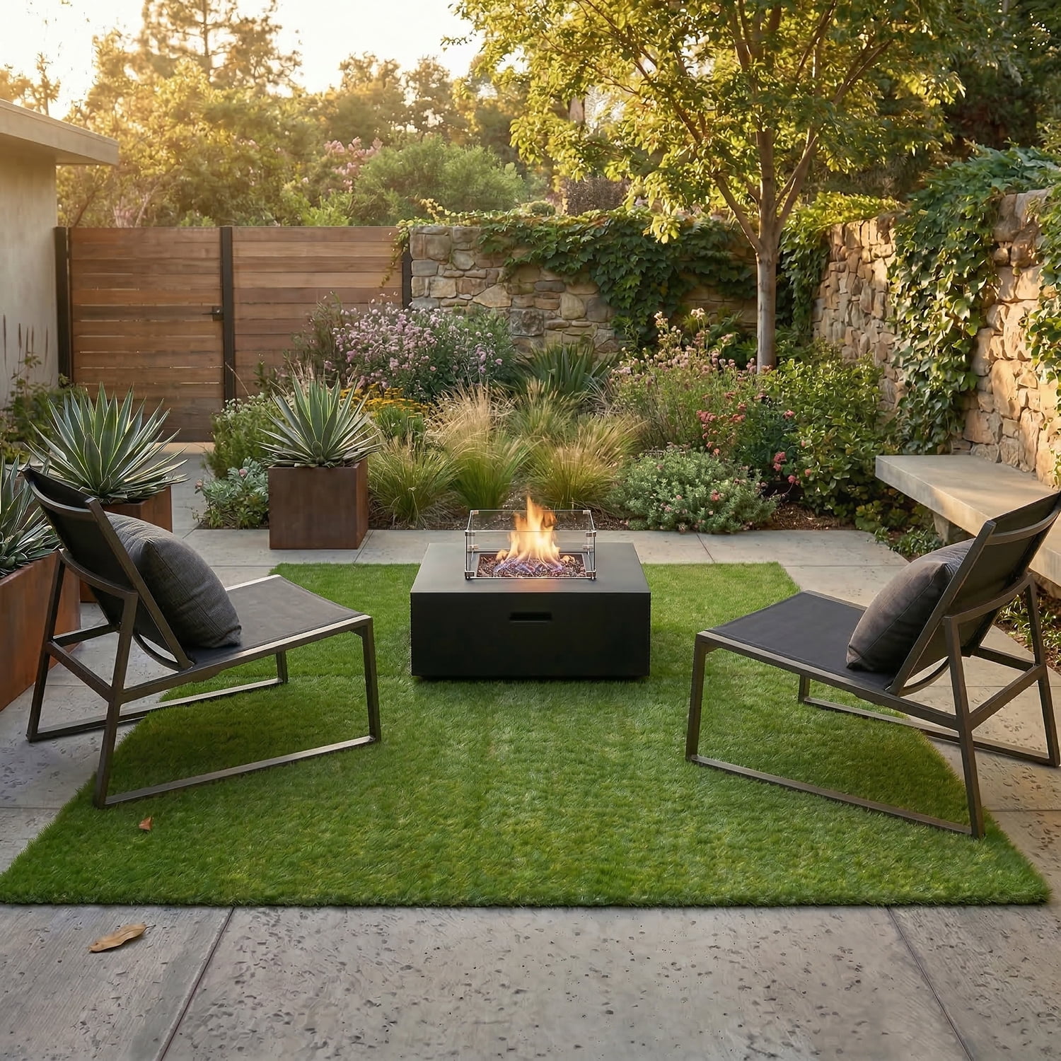 Tapis ECARPET En Gazon Artificiel Extérieur, Tapis De Pelouse Synthétique Durable Pour Patio Et Balcon, Vert