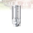 thumbnail image 4 of FRCOLOR shampoo bottle 1pc Manual Wall-mounted Push Type Liquid Soap Bottle Plastic Refillable Shampoo Liquid Soap Container Dispenser,7.48"X3.15"X2.76", 4 of 5