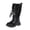 Black, variant on Yammkia Cowboy Boots for Girls Toddler Cowboy Boots Western Cowgirl Boots Boys Girls Mid Calf Square Toe Riding Walking Shoes Size 11.5 (White,Little Kids 11.5)