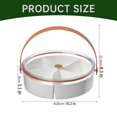 thumbnail image 3 of 2PC Stainless Steel Cutlery Set Divided Serving Tray With Lid And Handle Portable Snack Tray With Lid Snackle Box Charcuterie Container Snack Platters Organizer For Candy Fruits Snacks White, 3 of 9