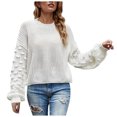 thumbnail image 2 of RKSTN Sweaters for Women Pull en Tricot à Manches Longues à la Mo Automne Sweaters, 2 of 7