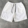 thumbnail image 3 of Running Shorts mens Casual Drawstring Pocket Solid Color Candy Color Five-point Beach Shorts, 3 of 3
