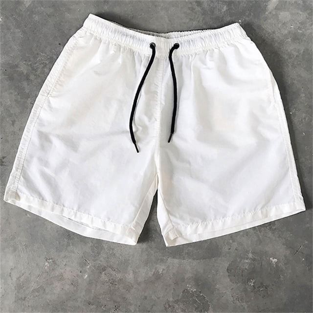 FcBaudy Mens Shorts, Shorts Men Men's Casual Drawstring Pocket Solid Color Candy Color Five-point Beach Shorts Men mesh pants