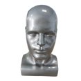 thumbnail image 3 of PVC Mannequin Male Head Model Height 34cm Styling Accessory for Hair Glasses Head Circumference 56cm Durable Lightweight Grey, 3 of 8