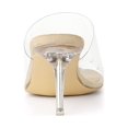 thumbnail image 2 of BLISSFUL STEP Sandales à Talons Aiguilles à Bride Transparente pour Femmes Beige 8, 2 of 8