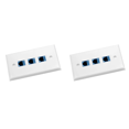 thumbnail image 1 of 2Pack 3-Port Ethernet Wall Plate, RJ45 Wall Plate with RJ45 Inline Coupler Insert,Cat6 Wall Plate, 1 of 7
