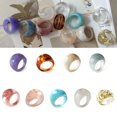 thumbnail image 2 of Plastic Ring Dyed Decorative All Match Resin Ring Acrylic Ring for Woman Man, 2 of 10