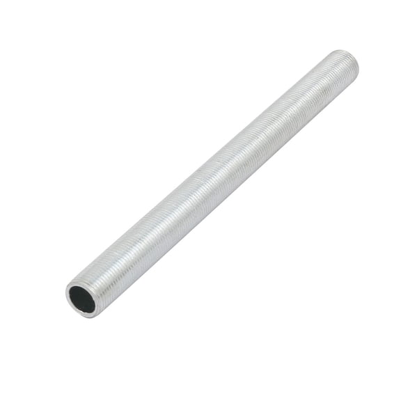 Unique Bargains M12 Pleine Lampe Filetée Tétine Raccord de Tuyau Passe-Partout Droite Longueur 140mm