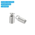 thumbnail image 4 of Unique Bargains Cord End Caps, 100Pcs 3.5x8.5mm Metal Spring Coil End Tips Crimp Terminators Caps Silver White, 4 of 5