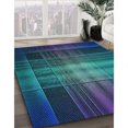 thumbnail image 3 of Ahgly Company Tapis d'Intérieur Rectangulaire Transitionnel Vert Mer Clair Lavable à la Machine, 5 Pieds x 7 Pieds, 3 of 7