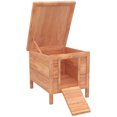 thumbnail image 1 of PawHut Wooden Rabbit Hutch Outdoor Pet House Orange, 1 of 10